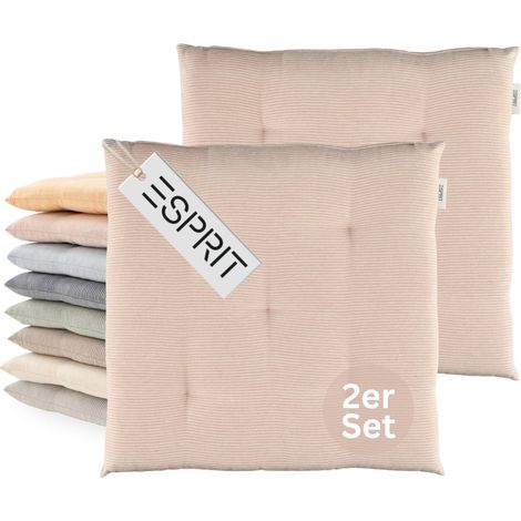 ESPRIT Sitzkissen NEEDLESTRIPE - 2er Set 40x40 cm, Rose