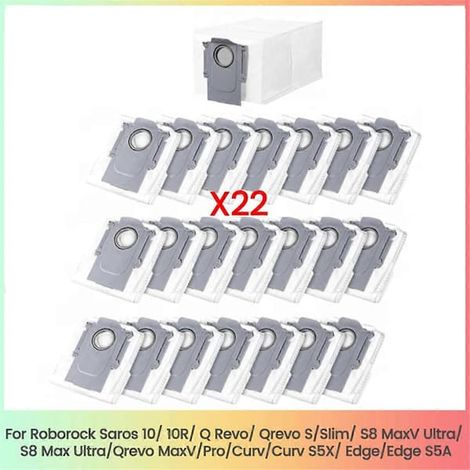 Lot de 22 sacs pour aspirateur Roborock Saros 10/10R, Q Revo et Qrevo S/Slim (1/5)