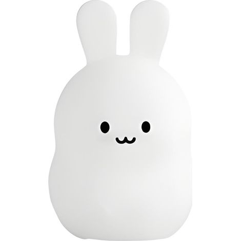 Veilleuse enfant avec télécommande, commande tactile, 16 couleurs - Veilleuse bébé lapin avec minuterie, sans BPA, LED rechargeable, cadeau pour petite fille [Classe énergétique A+] (1/5)