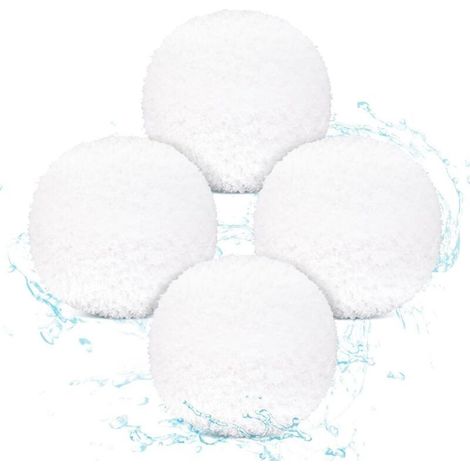 Set mit 4 wiederverwendbaren Ölabsorptionsbällen für Spas, waschbare Ölabsorptionsschwämme für Pools, Whirlpools, Spas und Hot Tubs