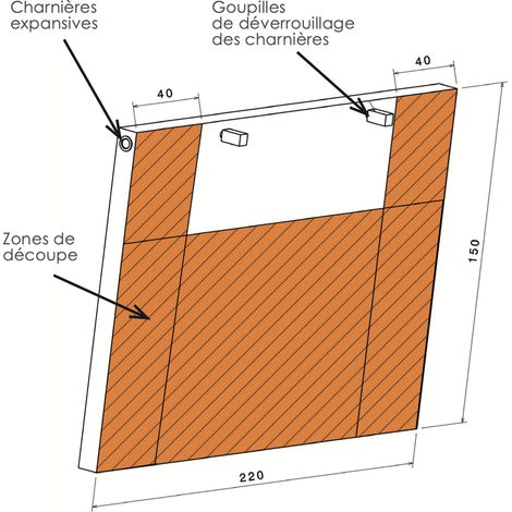 VOLET ADAPTABLE de Skimmer - Pour rénovation piscine - Plastique - Unité - POOLCO