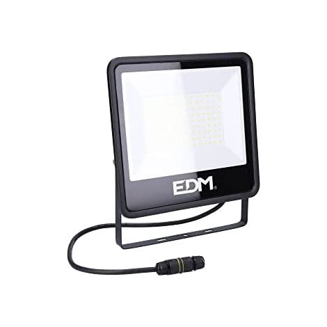 strahler led 100w 8200lm 6400k kaltlicht schwarz serie 24,6x22,8x2,9cm edm