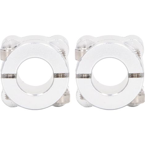 2Pcs Collier de Serrage Double Fendu, Aluminium Allié, Trou Rond 1/2 Pouce, Kit de Fixation pour Arbre (1/5)