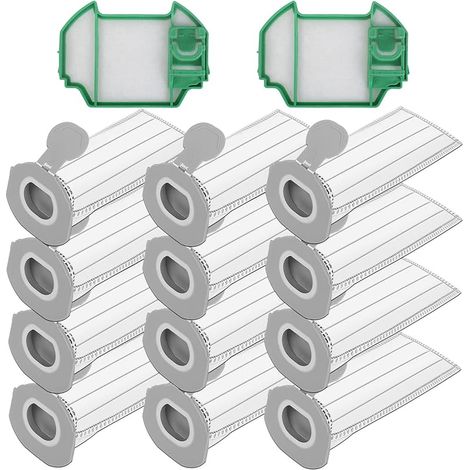 12 Sacs en Microfibre compatibles pour Kobold VK7S VK7 FP7S FP7-12 Sacs Aspirateur + 2 Filtres Moteur (1/5)
