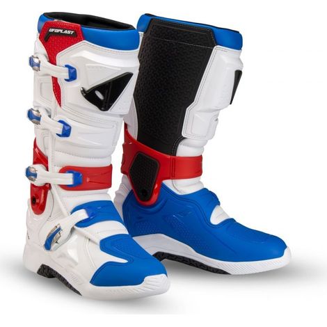 UFO 2025/09 XANDER CROSS / OFFROAD-SCHUHE MIT SCHARNIER, FARBE WEISS BLAU ROT, GRÖSSE 43 - KOLLEKTION 2025