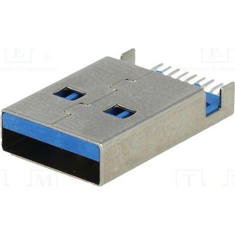 Connecteur Usb A pour circuit imprimé horizontal Usba-lpo3./smd