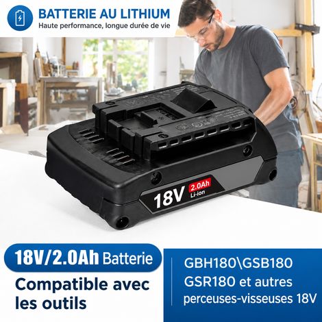 Batterie lithium 18V 2.0 d'origine Bosch, alimentation pour outil sans fil, spécification 81, 1,8 kg – Livraison gratuite