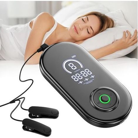 Dispositif avancé d'aide au sommeil, stimulateur du nerf vague avec embouts auriculaires pour adultes souffrant d'anxiété, de migraines et de vertiges, améliore le sommeil profond, rechargeable par US (1/5)