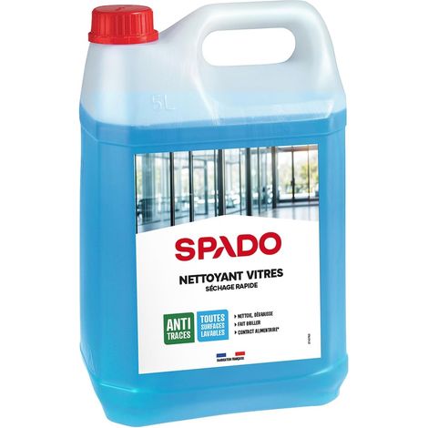 Nettoyant vitre - Multi surfaces - Sans traces - Fait briller - Séchage rapide - Contact surfaces alimentaire - flacon 100% recyclé - 5L - Fabrication française (1/5)