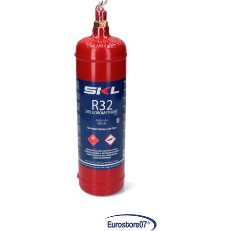 GAS REFRIGERANTE R32 800gr FRIGORIFERI CLIMATIZZATORI Filetto 1/2'' ACME sx.