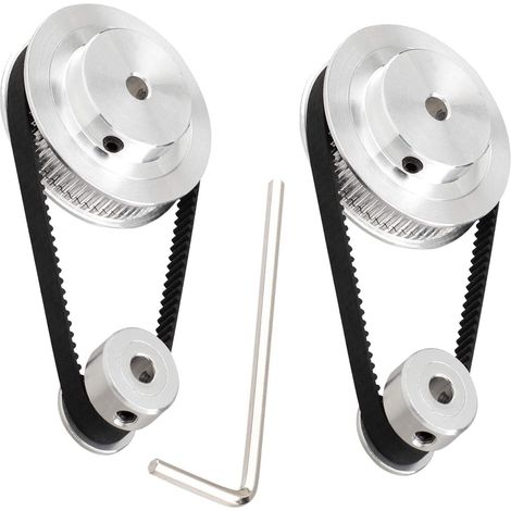 Due pulegge di distribuzione, da 20 e 60 denti, con foro da 8 mm puleggia della cinghia di distribuzione con due cinghie. (1/3)