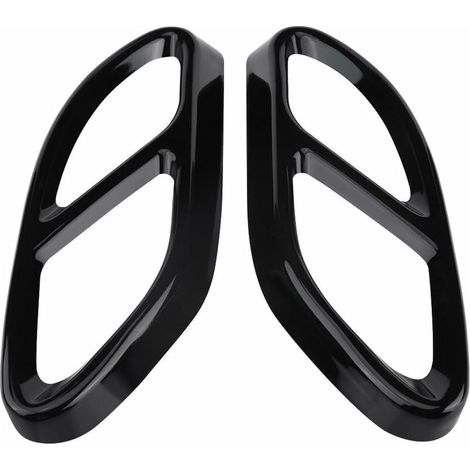 Cubiertas para silenciador de escape, 1 par de cubiertas para tubo de escape de coche (negro) (1/5)