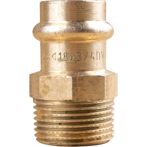 Mamelon laiton Mâle Femelle Ø18x3/4"(20/27) à sertir et visser (1/3)