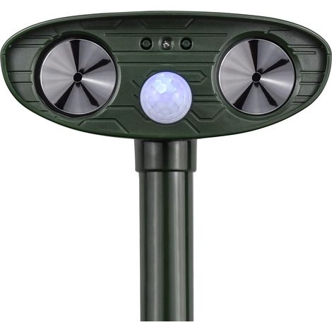 Répulsif Chat Exterieur Ultrasons Repeller Repulsif Chat Solaire Répulsif pour Animaux avec Détecteur de Mouvement PIR et LED pour Chats Chiens Renards Oiseaux (1/5)