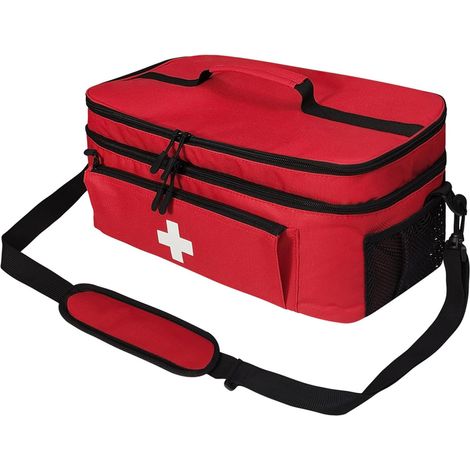 Sac de Premiers Secours Vide Étanche avec Bandoulière Amovible  Sac Médical Résistant à l'Usure Pour Maison Voyage et Urgences Avec Grande Capacité de Rangement (1/5)