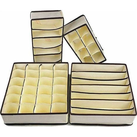 Schubladenorganizer, Aufbewahrungsbox für Stoffe, Kleiderschrankorganizer, Ankleidezimmer-Organizer für Kleidung im Schlafzimmer, Schubladeneinteiler für Kleidung, BHs, Schuhe (1/5)