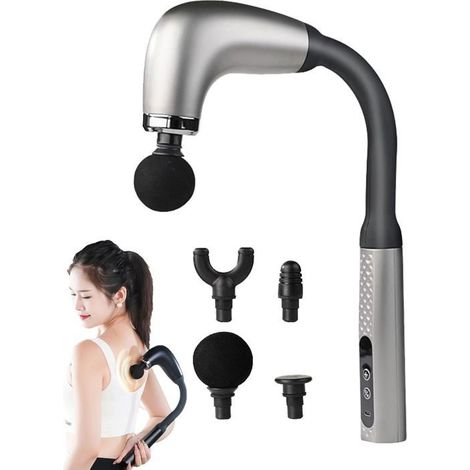 KLVGTIFS PU - Pistolet de massage avec poignée étendue,Masseur révolutionnaire en forme de U pour soulager la douleur,les tissus profonds,Corps (1/5)