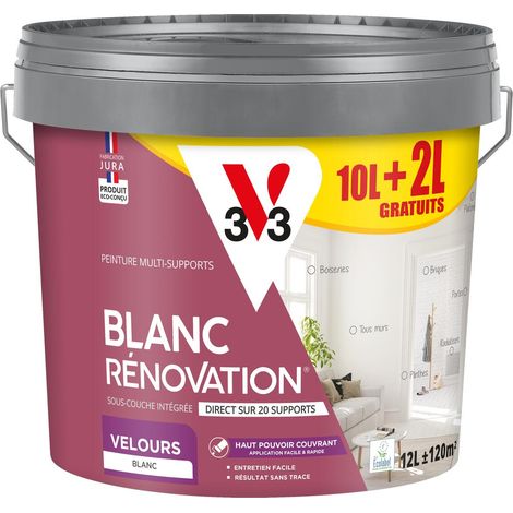 Peinture intérieure Blanc Rénovation® V33 Blanc Velours 12L