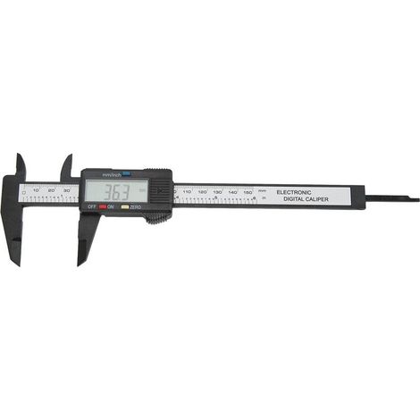 Foot to slide digital electronic 0-150 mm composites in fibre of carbon with screen LCD (1/5)