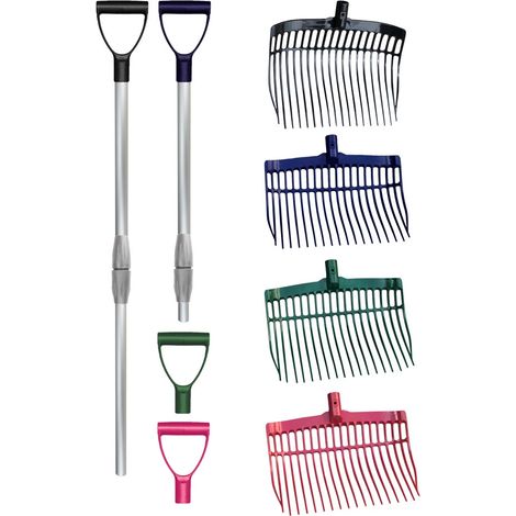 VPLAST FORCA BLU CON MANICO IN ALLUMINIO pulizia box letame cavallo (1/3)