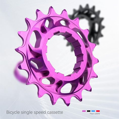 Kit de conversion pignon unique 16 dents pour vélo multi-vitesses vers dirt jump/BMX, cassette monovitesse en aluminium avec entretoise et dispositif de retenue (1/4)