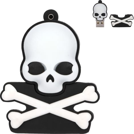 Miniatur-Totenkopf-USB-Stick – Originelles Halloween-Geschenk – 32 GB Flash-Speicher