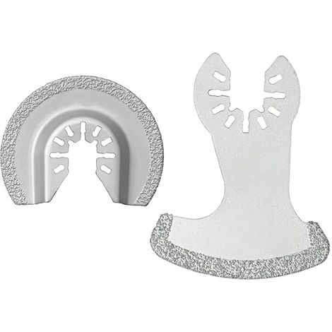 2 outils de coupe oscillants multifonctions et un outil oscillant semi-circulaire pour le traçage des carreaux et du béton (1/5)
