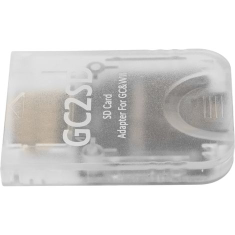 Lecteur de cartes GC2SD Plug and Play portable professionnel pour consoles de jeux Wii et GameCube (transparent) (1/4)