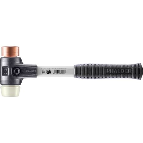 HALDER SIMPLEX Hammer Kupfer / Nylon mit verstärktem Tempergussgehäuse und Glasfaserstiel - D=40 mm - 3748.040 (1/5)