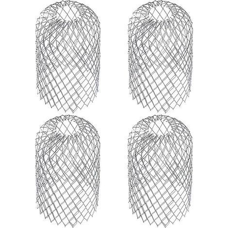 4 Pièces Crapaudines pour Gouttière D’Environ Filtres De Gouttière Grille Grillage Stop Feuille Crapaudine Crépine Pare Feuille Cache Gouttière Acier Inoxydable,15x8cm (1/5)