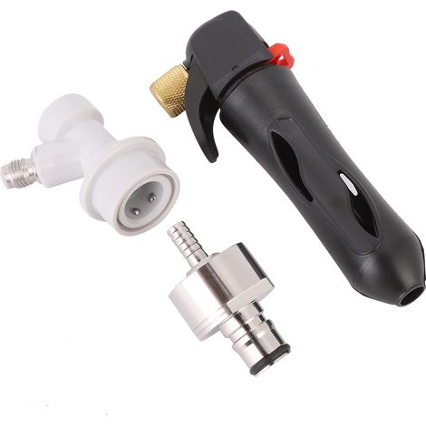 Kit de chargeur de pression à main pour fût avec bouchon de carbonatation, pour bière artisanale et boisson gazeuse (Noir) (1/5)