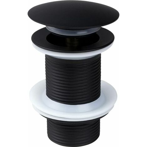 Bonde de Lavabo - LARGEIGHT - Pop-Up Noir - Clic-Clac - Laiton - Universelle sans Trop-Plein