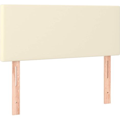 Tête de lit Réglable en Hauteur pour Chambre en Similicuir Crème 100 x 5 x 78/88 cm (1/5)