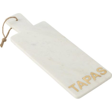 Planche de Présentation en Marbre Tapas "Marci" 48cm Blanc