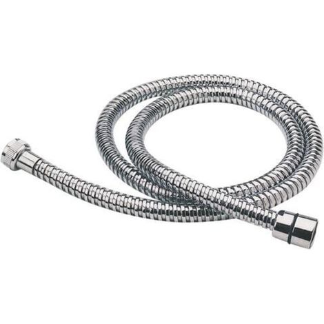Tuyau flexible simple à agrafer en métal chromé avec écrou bloquant, fixation solide pour installation et usage quotidien
