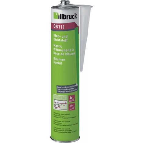 Masilla de impermeabilidad de base de betún 310ml -negro - Illbruck (por 24)