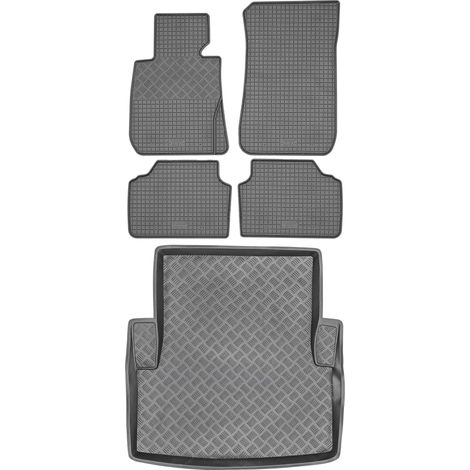 Juego de alfombrillas de goma para coche y alfombrilla para maletero para BMW Serie 3 E90 Sedán (2005-2012).