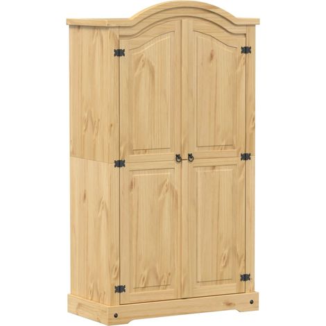 vidaXL Armadio Corona 102x52x186 cm in Legno Massello di Pino (1/5)