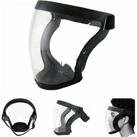 Anti-fog visor, highly protective and dustproof full face mask, transparent black (1/5)