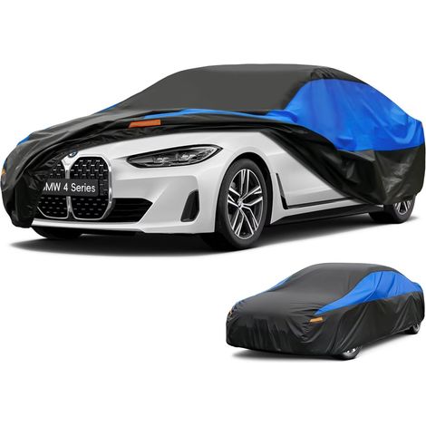 Bâche Voiture Exterieur Respirante, Compatible avec BMW 4 Serie(2020-2024) Housse de Protection Voiture Extérieur, Toutes Saisons Peuvent Tout Gérer Contre Pluie Soleil Poussière.,Taille pour BMW 4 Se (1/5)