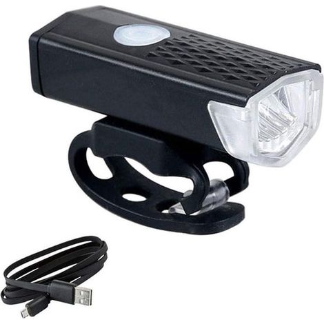 Luz para bicicleta - Luz trasera de seguridad - Ciclismo seguro - Súper resistente al agua - 300 lúmenes - Negra (1/5)
