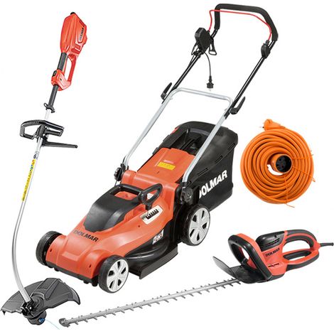 PACK - DOLMAR Tondeuse 1600W 41cm EM410 + Coupe-Herbe 1000W ET101C + Taille-Haie 670W 55cm HT5510 + Rallonge 40m