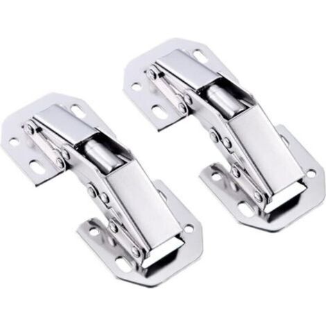 2Pcs 90 Degree Easy to Install Concealed Kitchen Cabinet/Cabinet Arched Hinges (1/5)