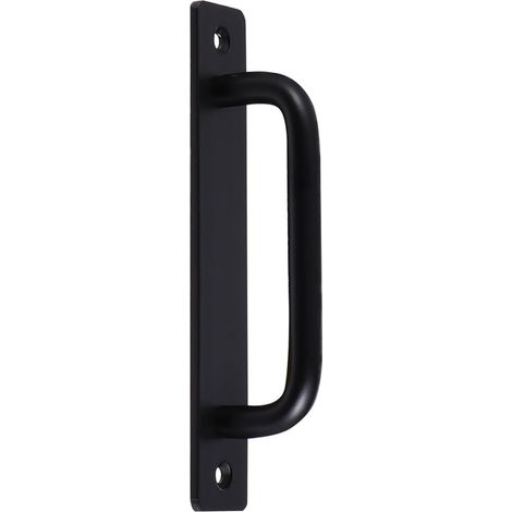 de porte de grange 210 mm noir mat pour portes coulissantes