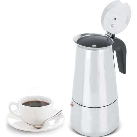 Cafetière électrique 450 ml en acier inoxydable avec prise européenne 220-240 V (1/5)