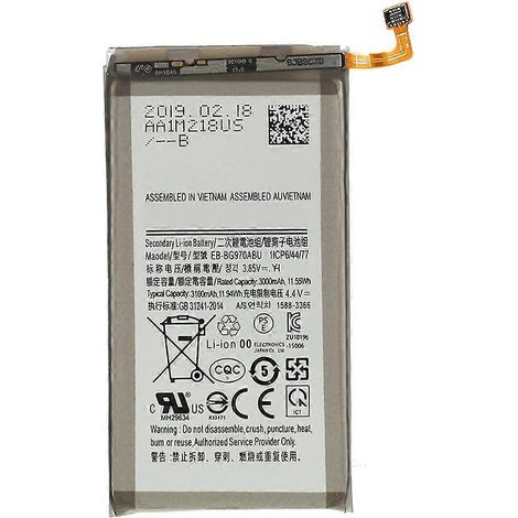Batterie de remplacement rechargeable Li-ion 3,85 V 3000 mAh pour Samsung Galaxy S10e (Référence : EB-BG97) (1/4)