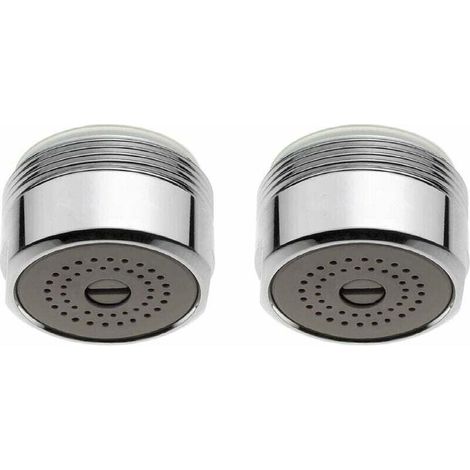 Économiseur d'eau pour robinet mâle 24mm – Réduction consommation 30 à 80% – Débit réglable – Filtre orange démontable –