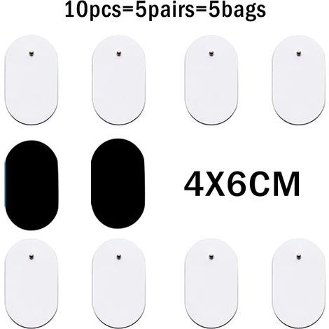 Lot de 10 électrodes 44cm pour appareil d'électrostimulation musculaire et nerveuse (TENS/EMS) - Appareil de massage amincissant 00920