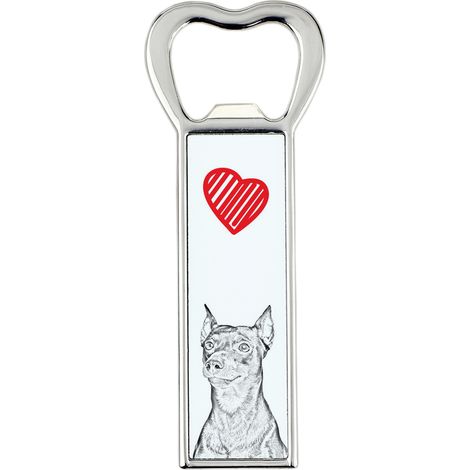 Pinscher tedesco, Pinscher tedesco - apribottiglie con cane, apri frigo personalizzato, regalo unico per uomo di Art-Dog (1/5)