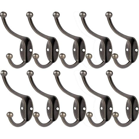 10 Pcs Patère Porte Manteau Murale Vintage Crochet Uniques Métal De Porte Chapeau Crochet Rétro Inox avec Vis pour la maison pour Porte-Manteau Salle de Bain Cuisine (Copper) (1/5)